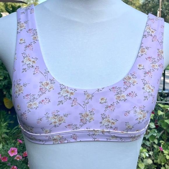 Dippin’ Daisy’s 2 Piece Bikini Pink Floral and Tan Both Pieces Size Small - Picture 3 of 16